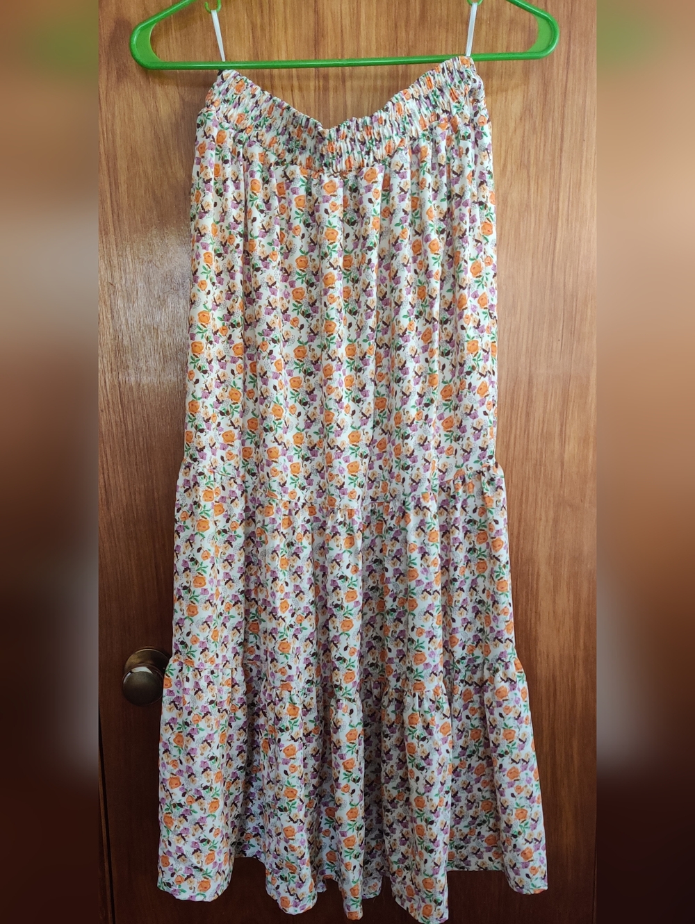 Floral Tiered Maxi Skirt